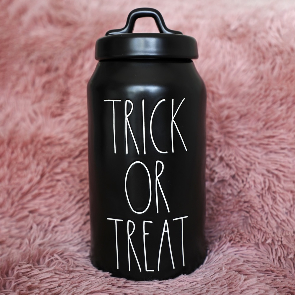 Rae Dunn black matte trick or treat canister - Picture 1 of 1